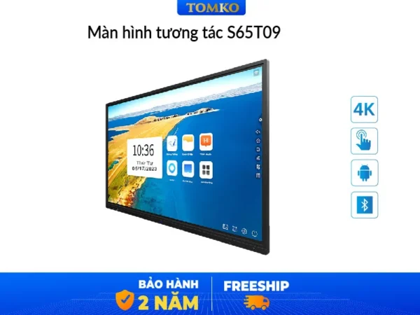 màn hình tương tác 65 inch dạy học, phòng họp Tomko S65T09