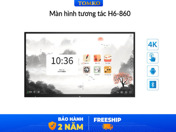 màn hình tương tác 86 inch dạy học, phòng họp Tomko H6-860